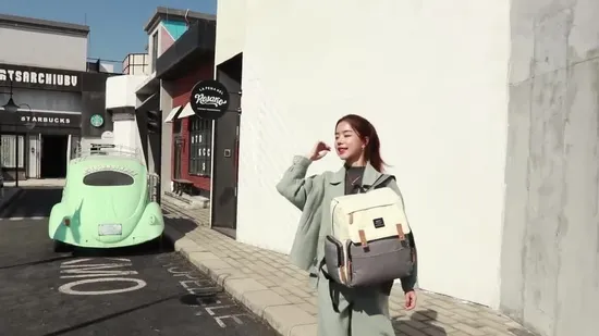 Sh2177 Sac à dos à langer imperméable en toile pour maman et bébé