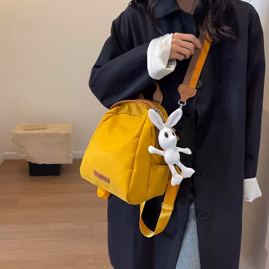 Petit sac d'école léger et imperméable pour femme, sac à bandoulière compact pour le travail et le sport