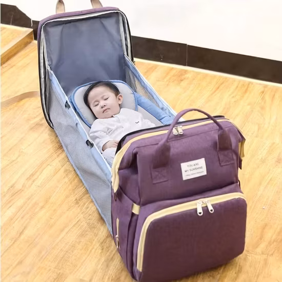 Nouveau lit pliant portable dans un grand sac pour maman