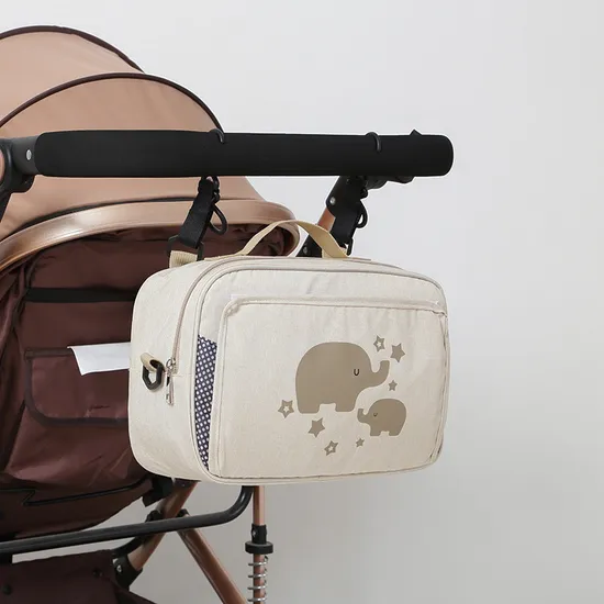 Sac à langer élégant avec rangement pour couches pour poussettes